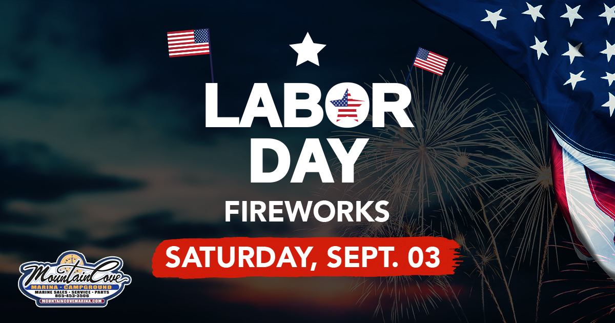 labor day fireworks September 3 at Mountain Cove Marina